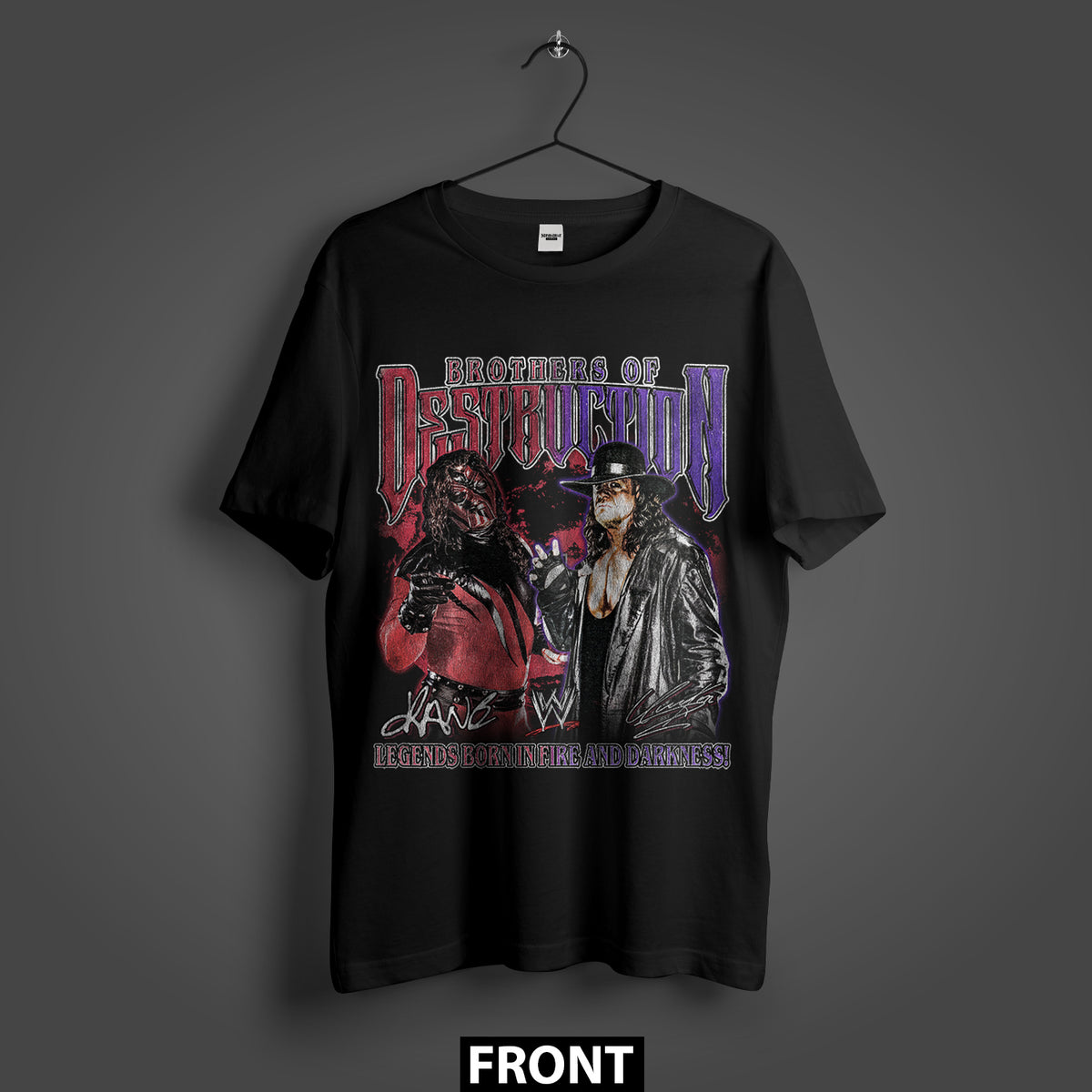 Kane & The Undertaker Brothers of Destruction Premium Oversized T-Shir ...