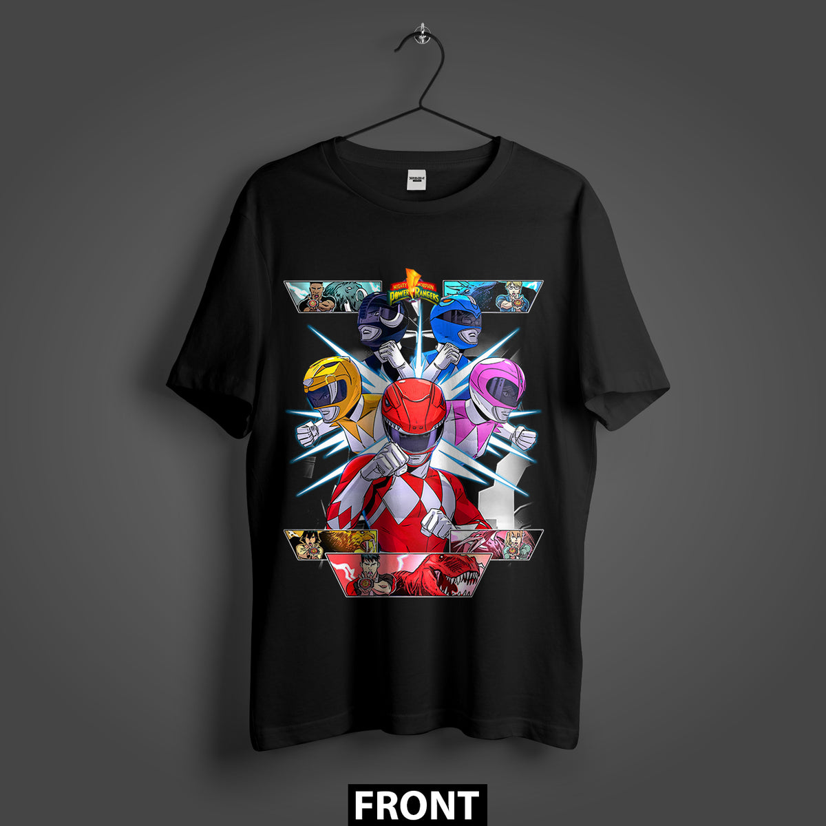 Power Rangers Megazord Assemble Premium Oversized Double-Sided T-Shirt ...