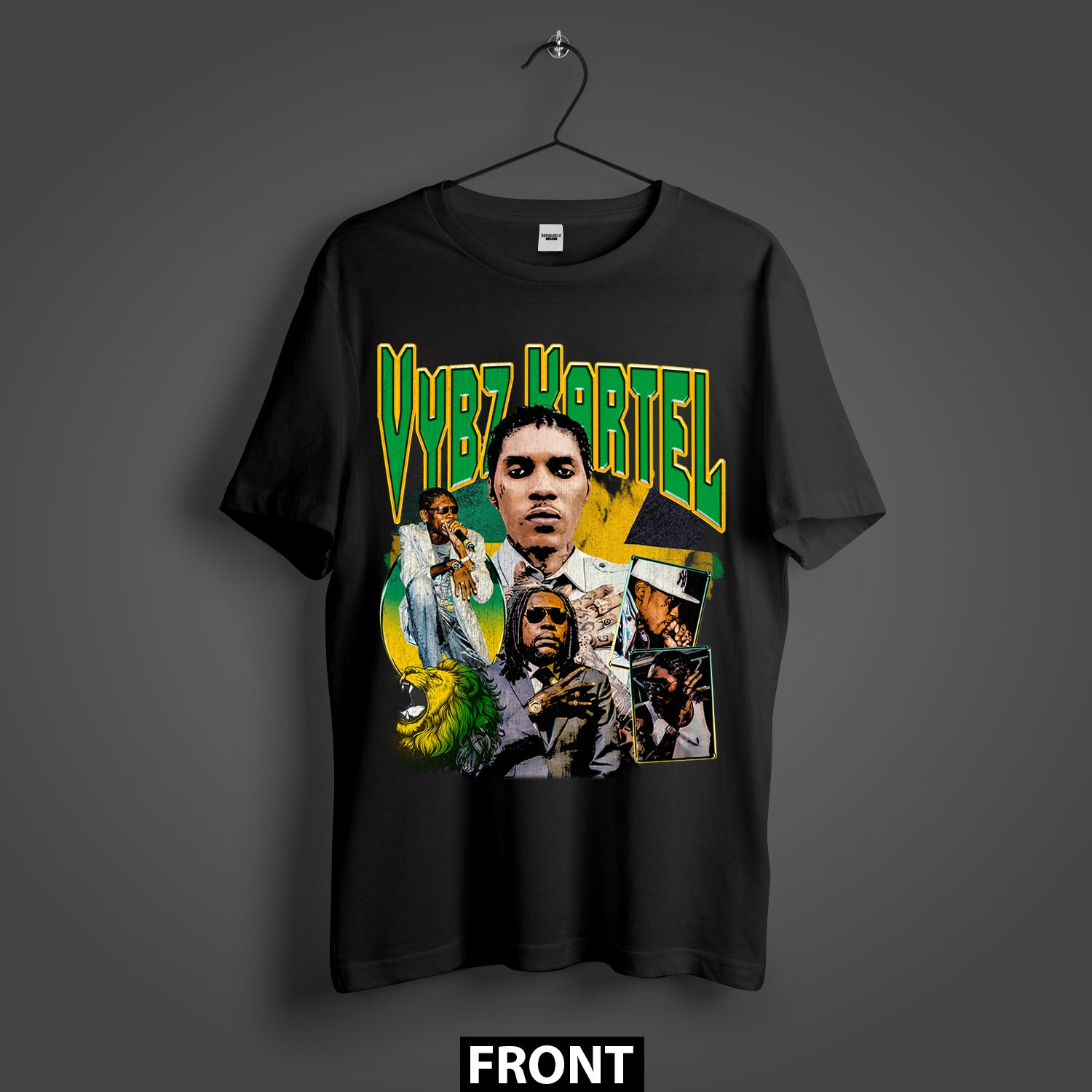 洋楽 Cartell Vybz Kartel Dancehall Icon Premium Oversized T-Shirt (Unisex